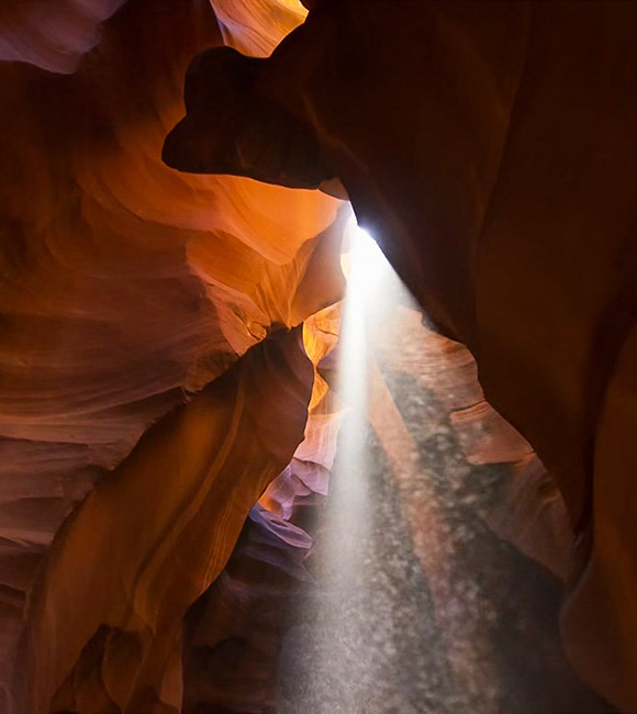 waterfall in a sandsatone formation in Utah
